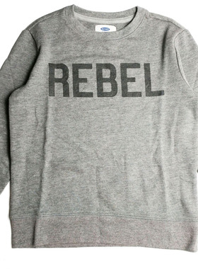 乐天BABY*OLD NAVY 6-7岁男童灰色套头针织厚长袖T恤