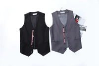 Mùa thu đông mới Hàn Quốc kinh doanh giản dị Slim England ngưỡng ba màu phù hợp với vest vest vest vest - Dệt kim Vest áo len không tay nam