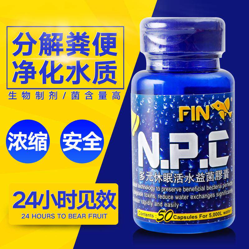 FIN帆牌鱼缸加强型休眠干粉胶囊硝化细菌液光合细菌EM菌净水剂