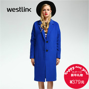 Westlink/2015 West New dropped shoulders loose wool woolen cloth coat to keep warm in winter woman wool coat