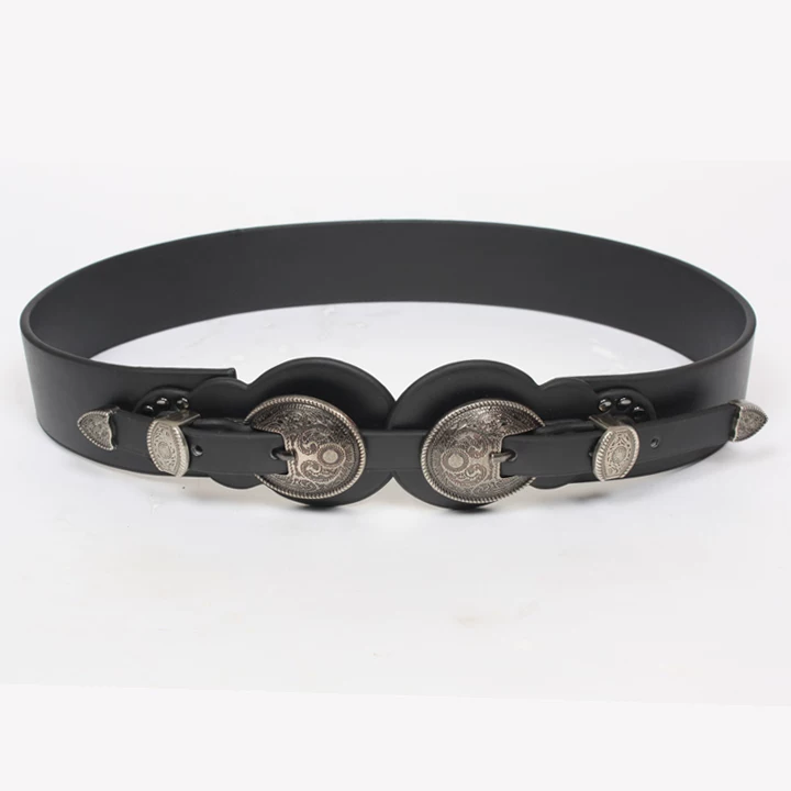 Retro black universal fashionable waist belt
