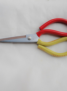 皮革剪 利霸P01双色柄工业剪刀26cm 65号猛钢防锈民用大剪子