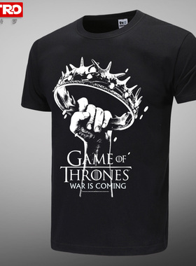 青少年品质体恤男权力的游戏男T恤短袖夏季纯棉2025新款潮流学生