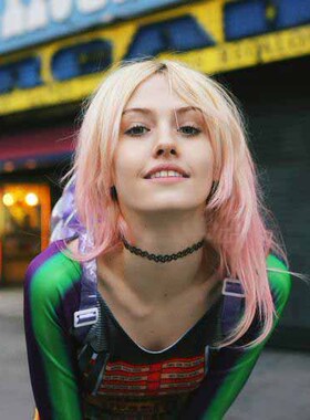 戚薇同款弹力黑色鱼线戒指锁骨链