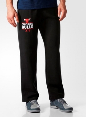 【嗜鞋如命】ADIDAS 芝加哥公牛队LOGO男子 运动长裤 棉质B45425