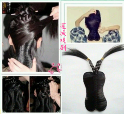 高温丝燕尾假发清朝古装美女格格