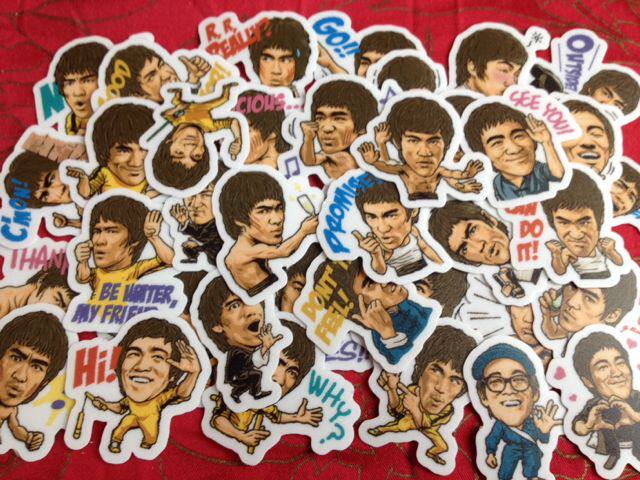 line表情贴纸  李小龙 手帐相册装饰贴纸手机贴纸 40张 z 173