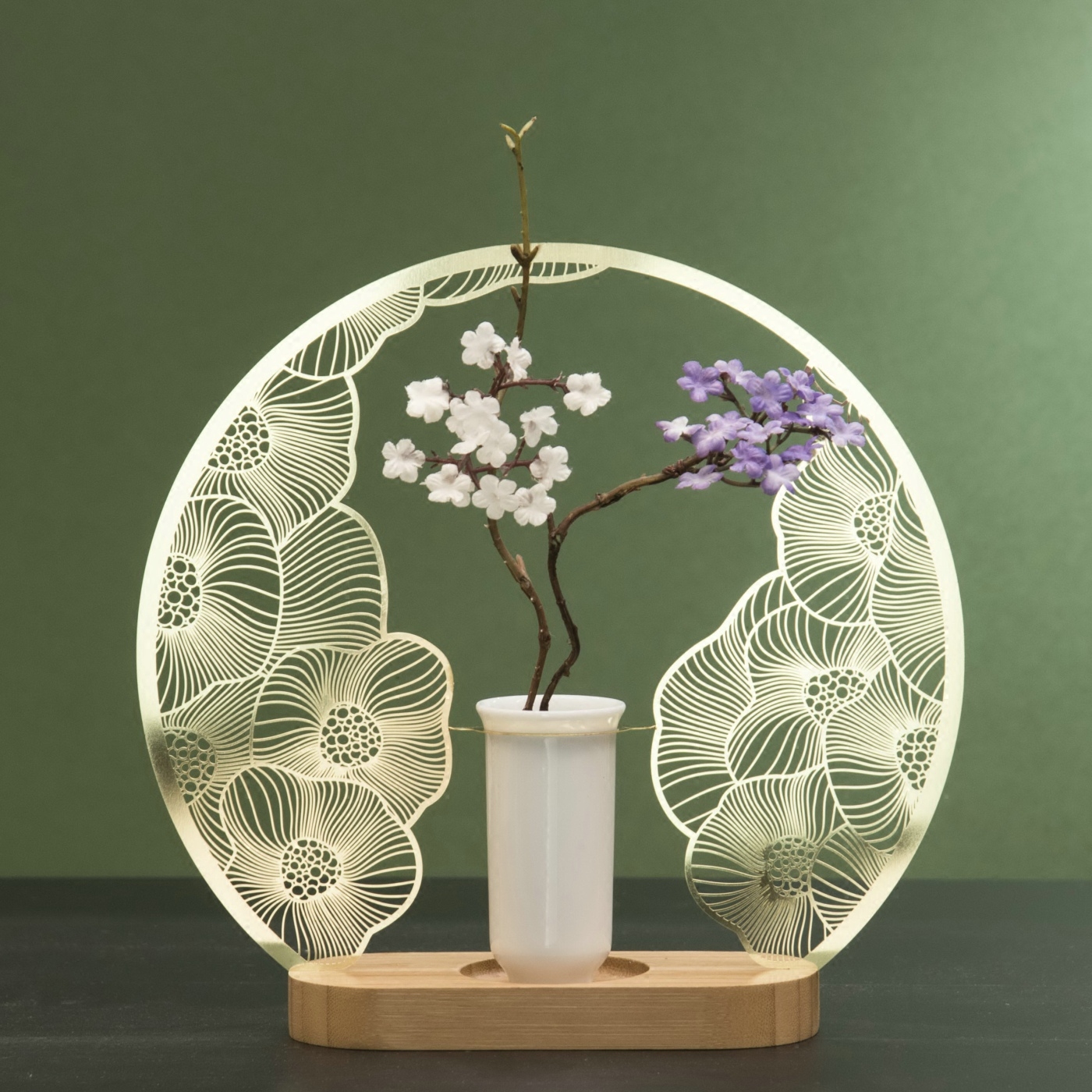 台湾叶朵yeduo设计花好月圆摆件