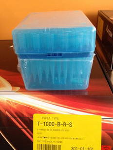 1000ul盒装蓝吸头T-1000-B-R-S100支/盒Axygen无DNA酶RNA酶无热源