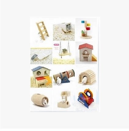 特价 木质仓鼠玩具用品 吊链秋千 隧道 翘翘筒 跷跷板 迷宫 酒桶
