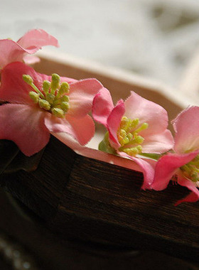 手工新款花卉婚庆花艺绢花布花仿真花假花胸花头饰花腰花A20红色