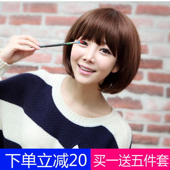 少女风bobo自然蓬松全头套式真发