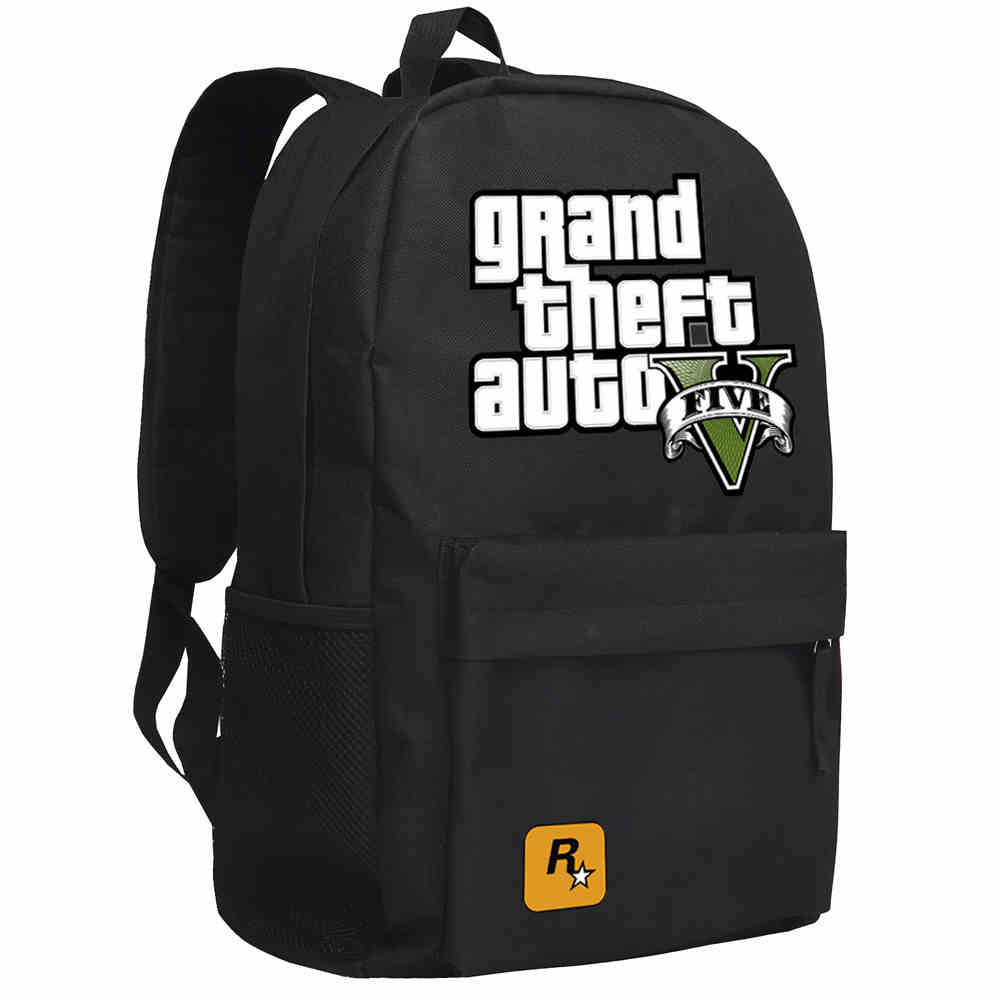 Grand Theft Auto V GTA 5 Logo Canvas Shoulder Backpack Sports Bag