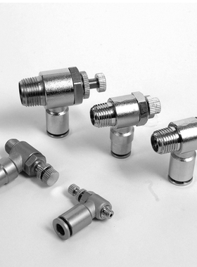 全金属快插单向调速阀 调节流量AS2201F-M5-F04 AS2201-02-F08