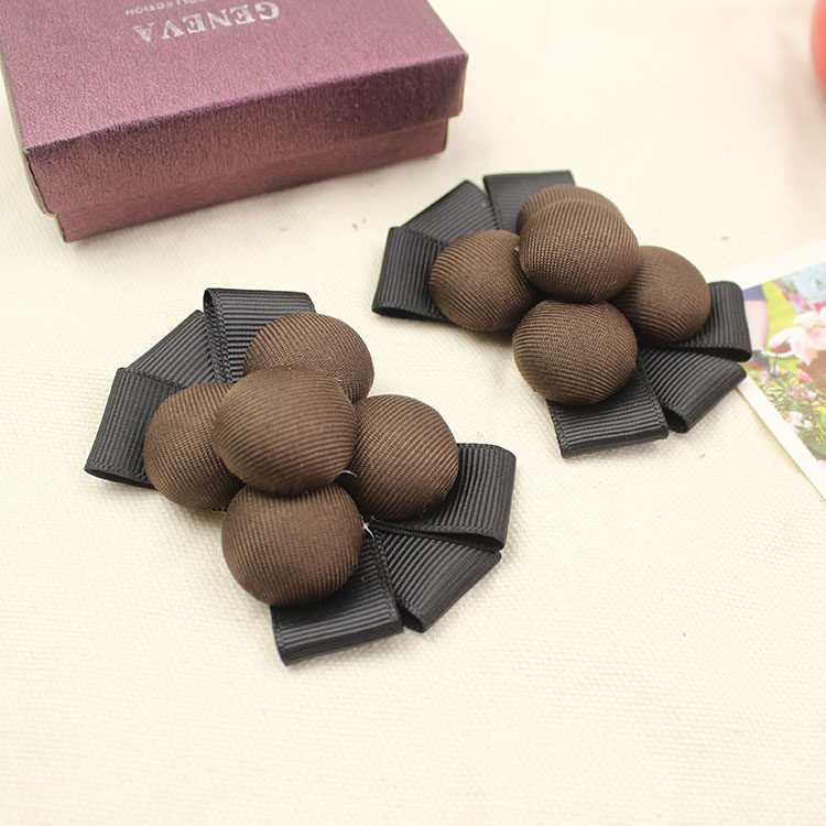 新款小饰品 韩国布艺圆形蝴蝶结花朵鞋花 鞋饰 鞋扣 鞋配件包饰