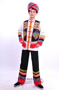男装 晴焱民族服装 少数民族风舞台表演服装 量身定做壮族服装 生活装