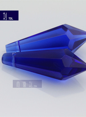 diy蓝色水晶手工吊坠新品