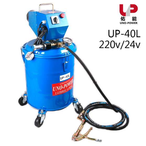 用于汽车及机械设备维修养护，汽车零部件行业中门锁、制动器、雨刮器、 座椅导轨等工艺加脂，轴承行业中压盖前加脂，微型电机行业装配线的 减速齿轮工艺加脂,电动工具行业中齿轮副装配加脂。适用于20-30公斤、 内径270-300mm的油桶电动移动式黄油加注套件。