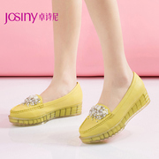 Zhuo Shini spring 2015 new casual shoes foot beaded with round-headed women shoes 151512440