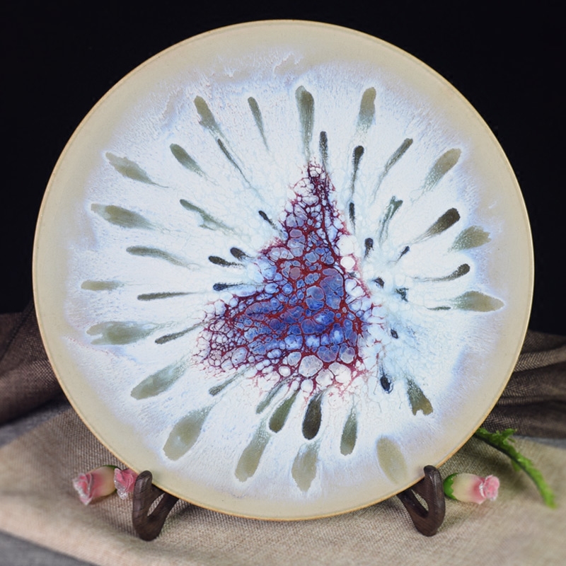 河南神垕御景钧瓷佛光普照座挂盘居家办公室装饰收藏艺术礼品摆件