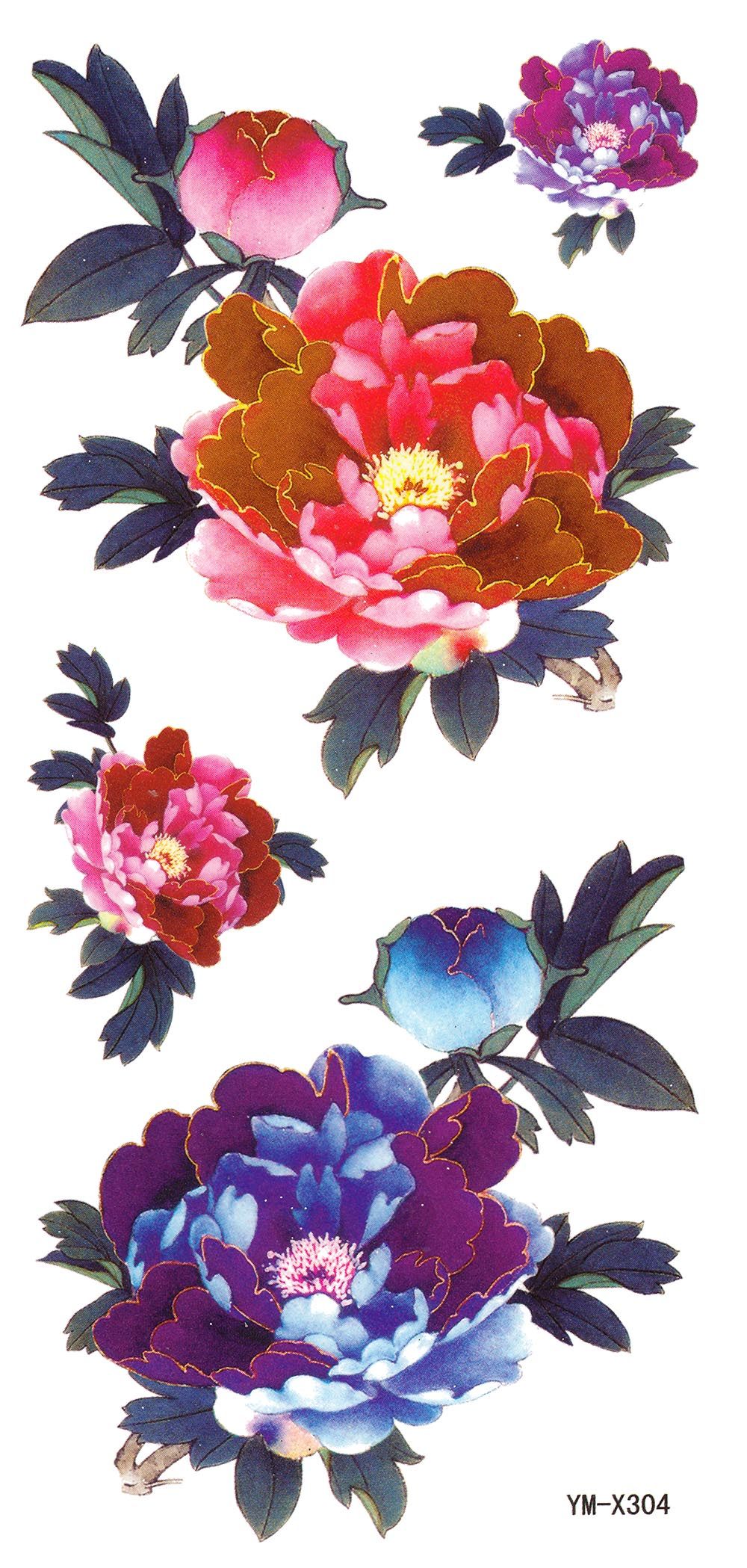 紋身貼防水女 牡丹花持久紋身貼紙 影樓寫真 疤痕紋身紙在類目 彩妝/香水/美妝工具, 身體彩繪中 - 來自Buy2taobao.com提供專業的淘寶代購服務