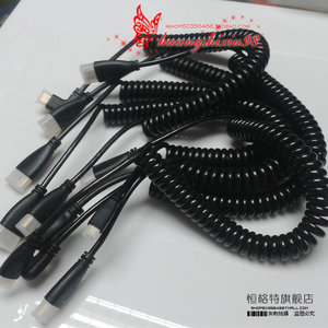 HDMI弹黄伸缩线 迷你 HDMI线 MICRCO HDMI线 HDMI公对公 公对母线