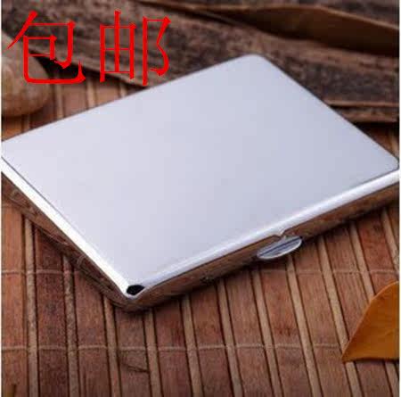 包邮双枪 超薄纯铜单面加长型烟盒 9支装 #315 镀铬拉丝