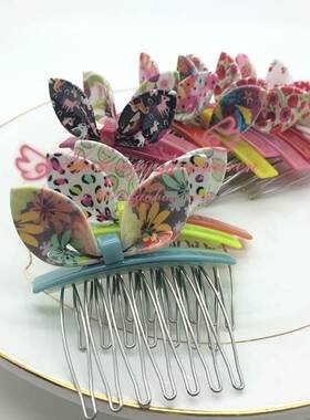 韩国进口Aznavour正品GRAINdeBEAUTE 新花色兔耳朵结插梳发卡发饰