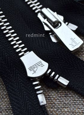 平牙5#YKK拉链白铜闭尾金属Excella皮具箱包鞋靴领袖袋口黑色580