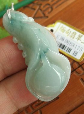 88175玉琳阁 实物拍图 正货天然缅甸玉天然A货翡翠 玉兰花吊坠