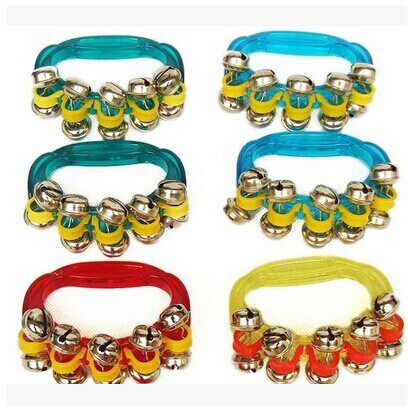 幼儿园舞蹈教具铃鼓金属响铃婴儿童手摇铃奥尔夫乐器玩具活动道具