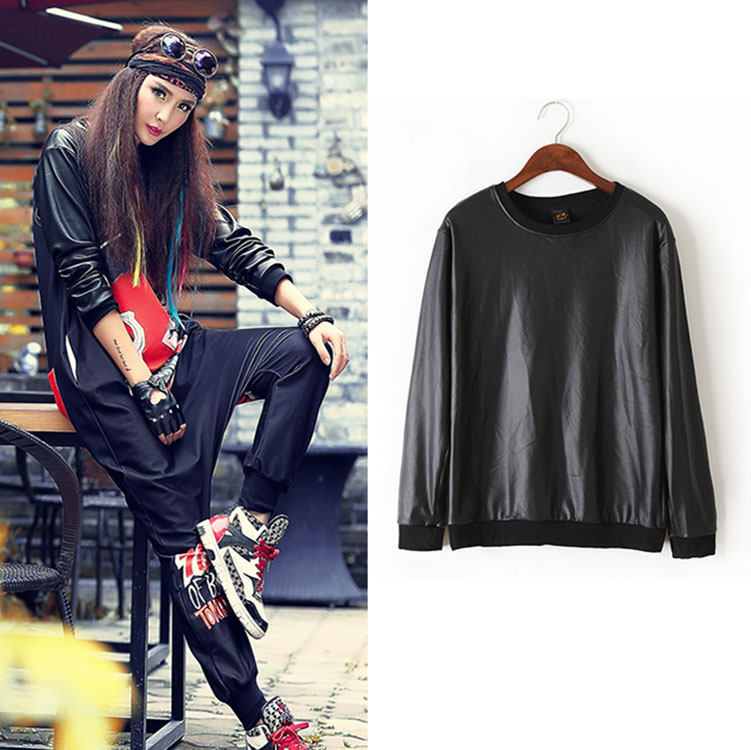 Long sleeve Sweater Europe station spring clothes new pattern Easy Versatile Show thin insPU leather clothing jacketin the Women's clothing/Boutique , Sweater/Fleece  category - from Buy2taobao.com to provide professional Taobao agent buy service