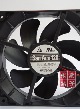 现货正品三洋SANYO 9S1212H403 12025 12V 0.39A 大风量静音风扇