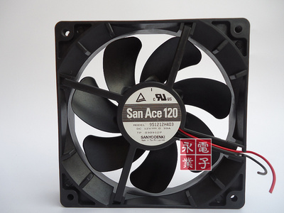 现货正品三洋SANYO 9S1212H403 12025 12V 0.39A 大风量静音风扇