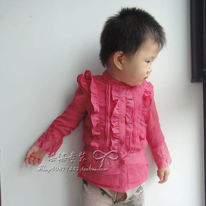 Chemise fille à manche longue en polyester - Ref 2087234 Image 1