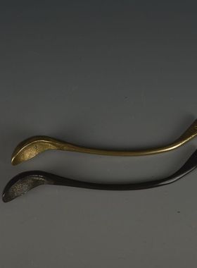 文房用品 9.5CM 水盂勺 铜水勺 仿古铜勺