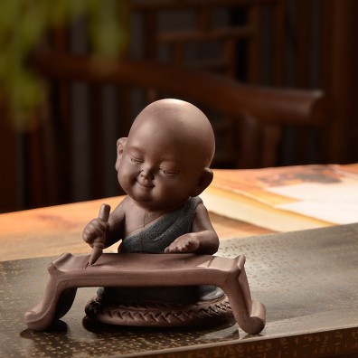 陶瓷紫砂陶 为你写诗一休哥小和尚小沙弥 家居饰品 茶道摆件图片
