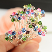 Xin Mei Korean version of the plum blossom rhinestone pin 5 Pack pins plug