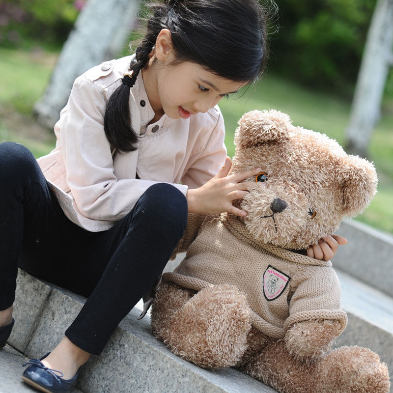 泰迪熊公仔抱抱熊毛衣女生布娃娃毛绒玩具熊七夕情人节礼物品