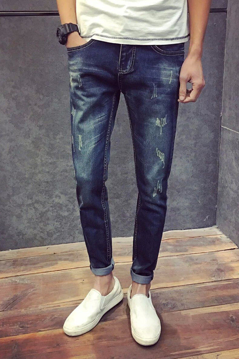 Jeans pour adolescent pieds Slim pour automne - Ref 1465510 Image 6