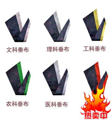 厂家大量批，发学士服学位服博士服披肩垂布领子授带配件