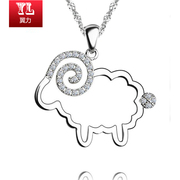 2015 new wing pendant 925 sterling silver lucky sheep born in sheep women''s clavicle silver necklace women gifts