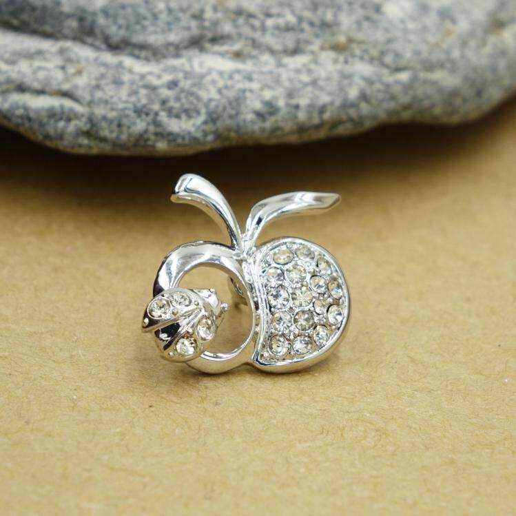 新光韩版迷你小苹果领针扣男士西装小胸针徽章女士衬衫领花包邮