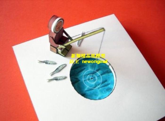 【新翔精品模型】北欧爱斯基摩人钓鱼补鲸鱼海港场景模型