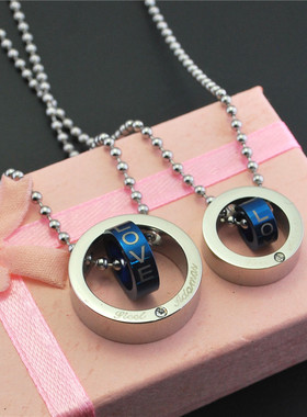 love幸运双环欧美风长款毛衣链