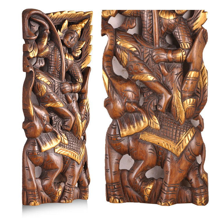 泰国进口柚木雕花板 东南亚风格酒店三象 佛像墙饰挂饰壁饰装饰品|ruв категории Домашний быт, роспись - от Buy2taobao.com для оказания профессиональной услуги покупки агента Taobao