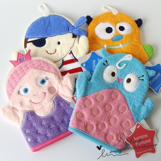 婴儿洗浴泡泡手擦宝宝浴擦洗浴毛巾造型卡通洗澡沐浴手套浴擦可爱