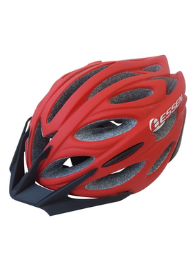 ESSEN骑行头盔 E-C99Lnew一体成型头盔 带帽檐 流行亚黑红 大码