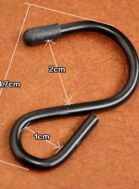 黑色小号多功能 S型钩 挂勾 五金勾衣帽钩铁丝钩金属S钩 S勾挂钩