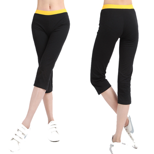 夏季吸汗瑜伽裤 舞蹈中裤 健身裤 七份裤 健美操紧身裤 运动7分裤